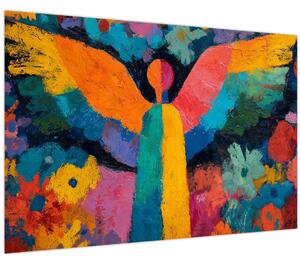Tablou - Înger abstract cu flori (90x60 cm)