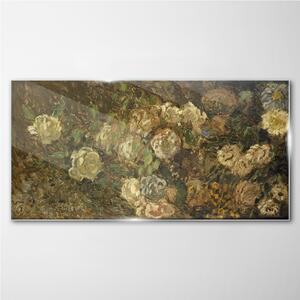 Tablou sticla Abstracție Flori de monede