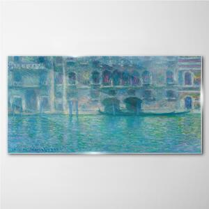 Tablou sticla Palazzo va da o mulle de Monet Veneția