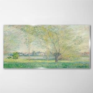 Tablou sticla Willows Modern Monet