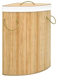 Coș de rufe din bambus de colț, 60 L