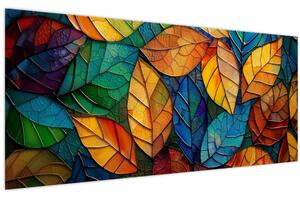 Tablou - Mozaic din frunze (120x50 cm)