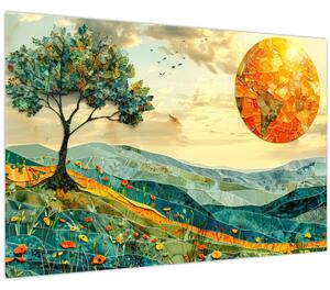 Tablou - Ilustrație peisaj (90x60 cm)