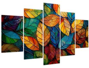 Tablou - Mozaic din frunze (150x105 cm)