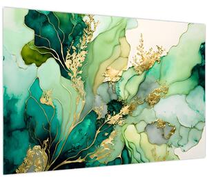 Tablou - Abstractizare verde (90x60 cm)