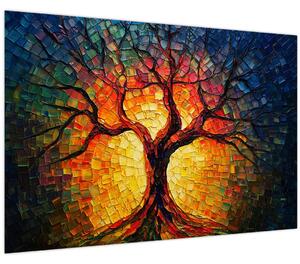 Tablou - Arborele vieții în mozaic (90x60 cm)