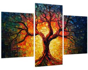 Tablou - Arborele vieții în mozaic (90x60 cm)