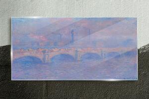 Tablou sticla Podul Waterloo Monet