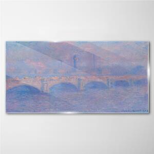Tablou sticla Podul Waterloo Monet