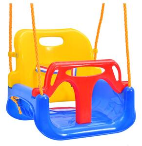 Leagăn de plastic pentru copii cu barieră albastru