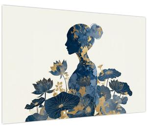 Tablou - Profil de femeie din marmură (90x60 cm)
