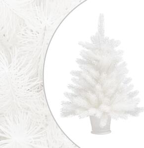 Pom de Crăciun artificial, ace cu aspect natural, alb, 65 cm