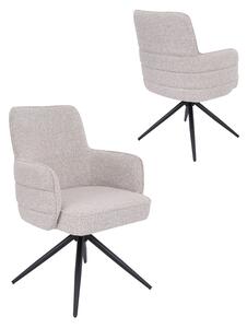 Scaun de dining pivotant Apollo bej