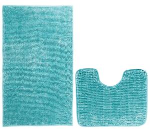 AmeliaHome Set de covorașe baie Bati albastru, 2 buc 50 x 80 cm, 40 x 50 cm