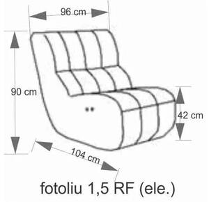 Recliner electric Camaro 1,5 stofă