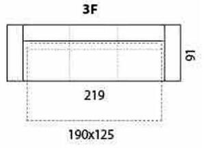 Canapea extensibila piele Basic 3 locuri