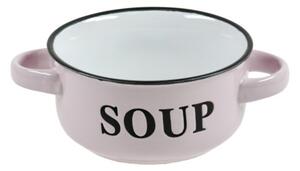 Bol Soup, 490 ml, 18x13x6.5 cm, ceramica, roz
