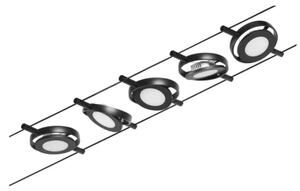 Paulmann 94418 - Set 5x LED/4,5W sistem complet cu cablu ROUNDMAC 230V negru