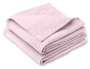 Paturica bebe de vara din muselina dubla 100x70 cm Kidizi Pink