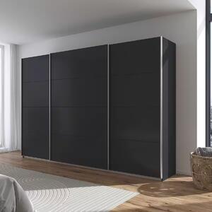 Dressing 315 cm lungime, 3 uși glisante, culoare gri antracit, 210 cm înălțime