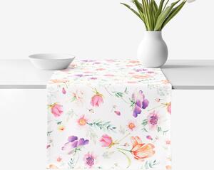 Goldea napron de masă 100% bumbac deluxe - mângâiere de primăvară 50x140 cm