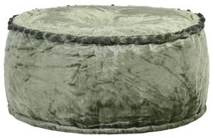 Fotoliu puf rotund, verde, 40 x 20 cm, catifea