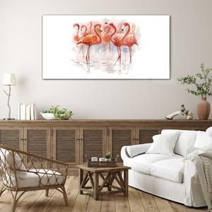 Tablou sticla Abstracție Flamingo Animal
