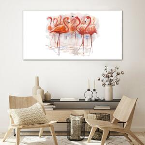 Tablou sticla Abstracție Flamingo Animal