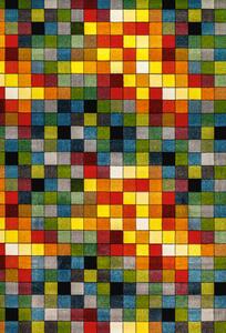 Covor Copii, Model Patratele 11161-130, Multicolor Multicolor, Dreptunghiular, 80x150