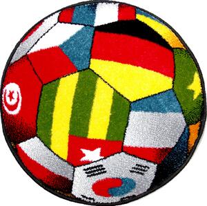 Model UEFA11110-180, Covoras Rotund, Dimensiunea 67x67 cm, Multicolor Multicolor, Rotund, 67x67