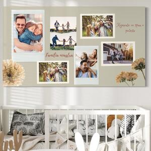 Tablou Canvas Personalizat cu 5 Poze Pentru Familie "Familia Noastra", PS104