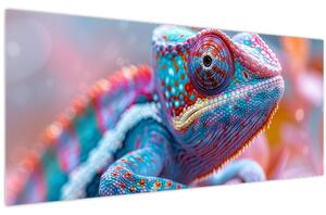 Tablou - Cameleon colorat (120x50 cm)