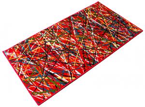 Model Art 11035,Covor Dreptunghiular, Rosu Rosu/Multicolor, Dreptunghi, 80 x 150