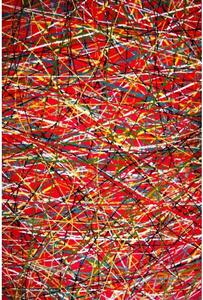 Model Art 11035,Covor Dreptunghiular, Rosu Rosu/Multicolor, Dreptunghi, 160 x 230
