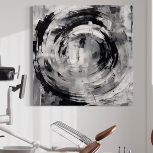 Tablou Canvas Premium LuxCanva® C1217, Abstract Round Paint , Culori, Decorativ, Living Room, Culori Vibrante