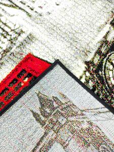 Kolibri England 11191, Covor Dreptunghiular, Gri Multicolor, Dreptunghi, 120 x 170