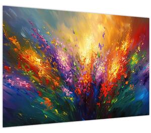 Tablou - Abstracție de flori (90x60 cm)