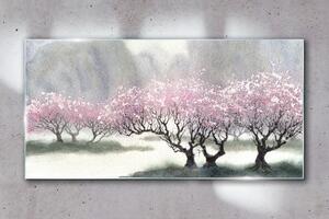 Tablou sticla Flori de copaci de zăpadă de iarnă
