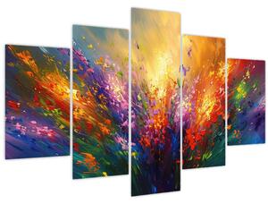 Tablou - Abstracție de flori (150x105 cm)