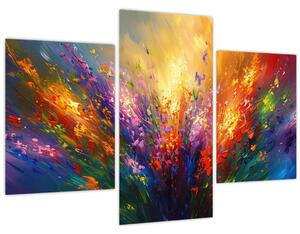 Tablou - Abstracție de flori (90x60 cm)