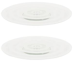 Platouri rotative 2 buc. transparent, 30 cm, sticlă securizată