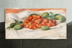 Tablou sticla Fructe de migdale de căpșuni