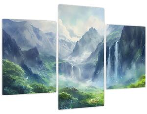 Tablou - Valea cascadelor (90x60 cm)
