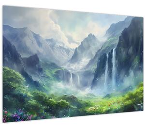 Tablou - Valea cascadelor (90x60 cm)