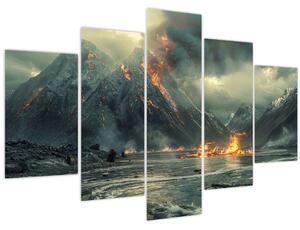 Tablou - Erupție vulcanică (150x105 cm)