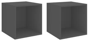 Dulapuri de perete, 2 buc., negru, 37x37x37 cm, PAL