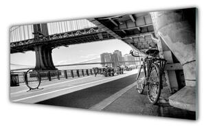 Tablouri acrilice Bridge Road Bike Arhitectura Gray