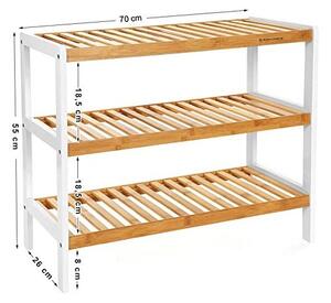 Raft pentru Pantofi Model Valentina, Natural, 70x26x55 cm