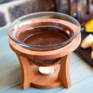 Vas pentru ciocolata fondue UP00581, Forsberg, 17x17x14 cm, lemn