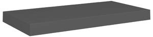 Rafturi de perete suspendate, 4 buc., negru, 50x23x3,8 cm, MDF